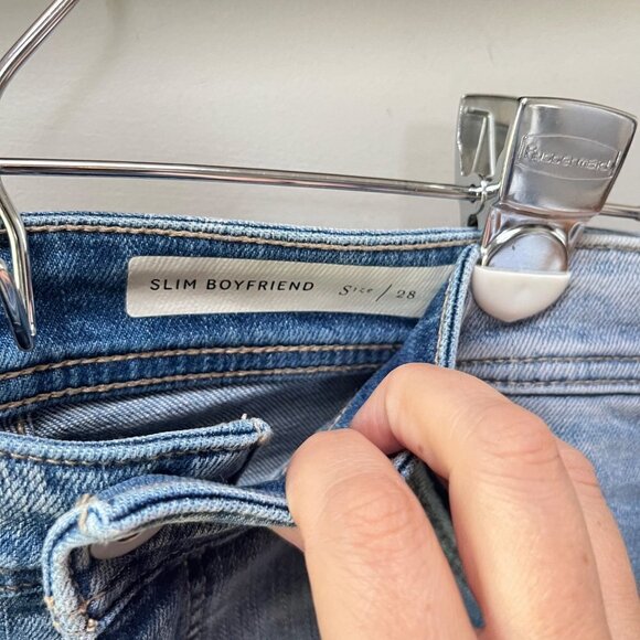 Pilcro and the Letterpress Side Stripe Slim Boyfriend Jeans- Size 28 - Picture 3 of 5